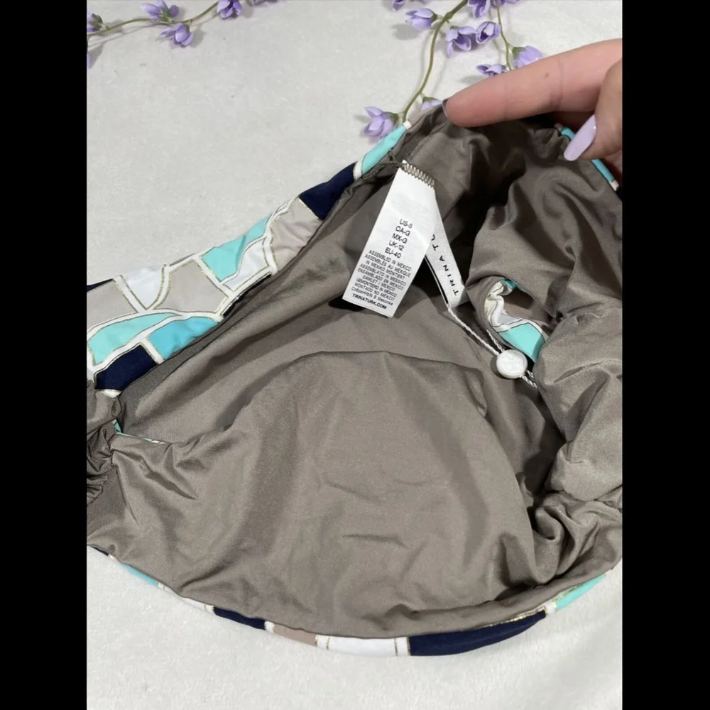 NEW $68 Trina‎ Turk Disco Deco Reversible Bikini Bottoms [SZ 8 ]
